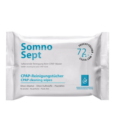 Salviette detergenti per maschere cpap e viso - Somnosept